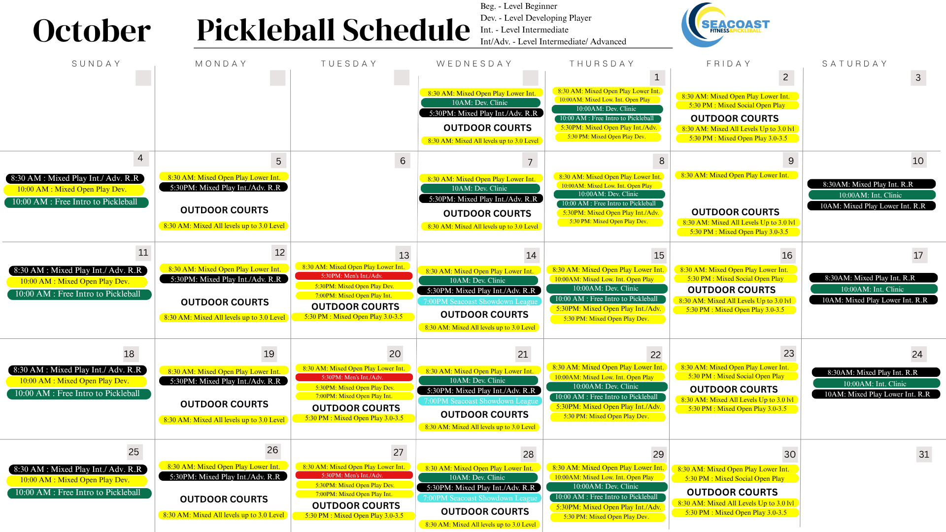 october raquetball